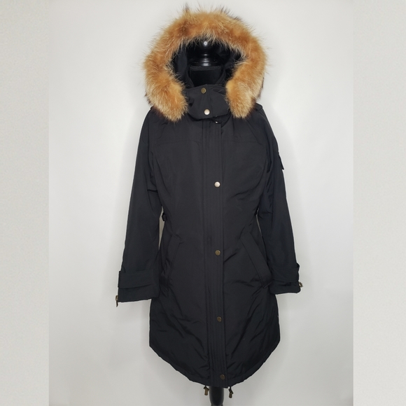 Pendleton North Shore Genuine Coyote Fur Trim Down Parka Coat - Picture 1 of 8